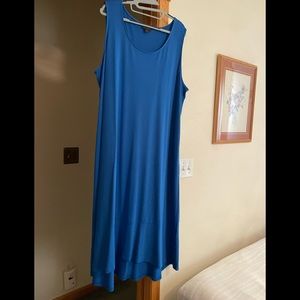 JJill sleeveless royal blue flounce hem maxi dress